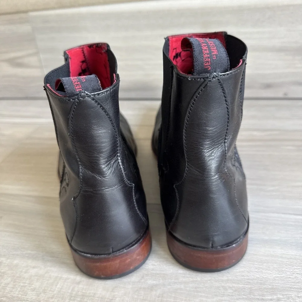 Jeffery-West Muse Black Leather Chelsea Boots Mens Size 11 Made In Spain